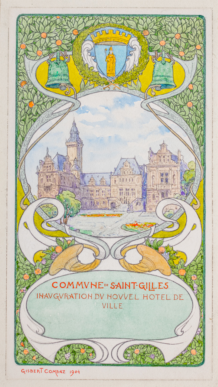 Affiche Inauguration du Nouveau Hôtel de Ville de La Commune de Saint-Gilles