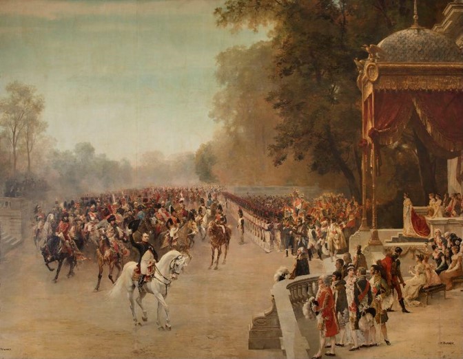 Fragment van het Panorama van de Eeuw (jaren 1790-1793). De intrede van Napoleon I te Parijs