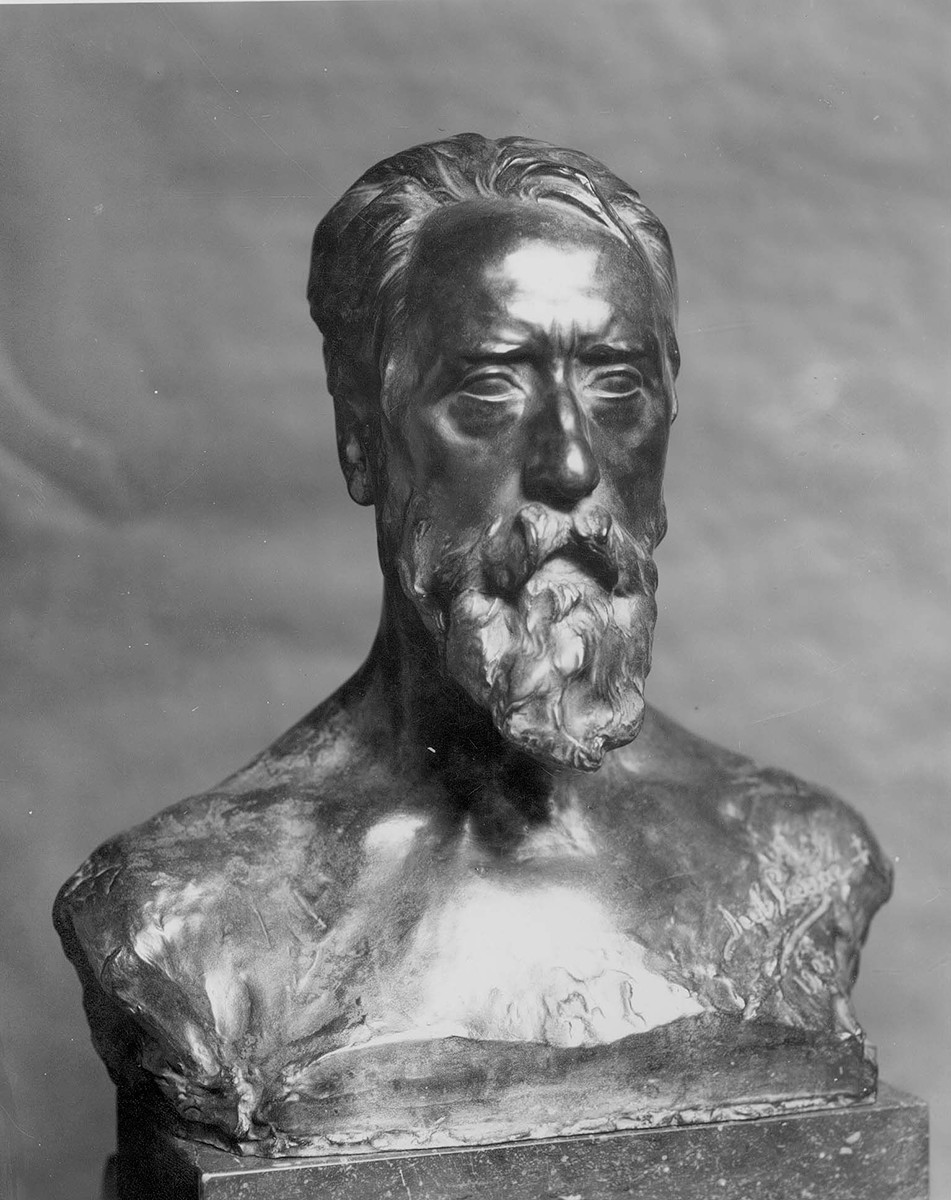Jules Lagae, portrait de Julien Dillens, 1903, bronze, IRPA cl. B119174